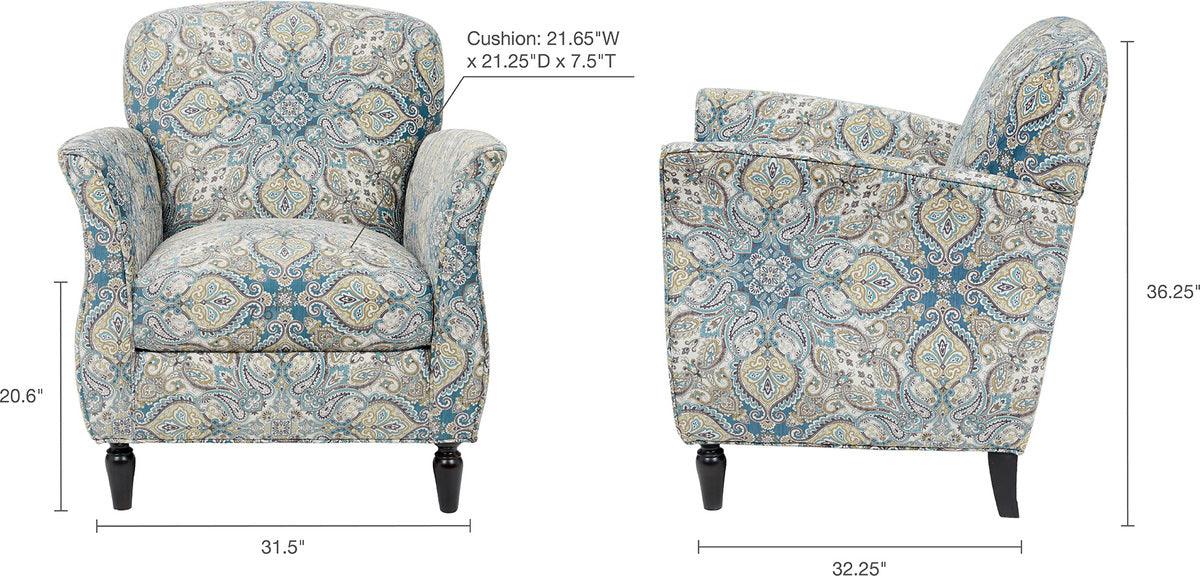 Pale blue sales occasional chair