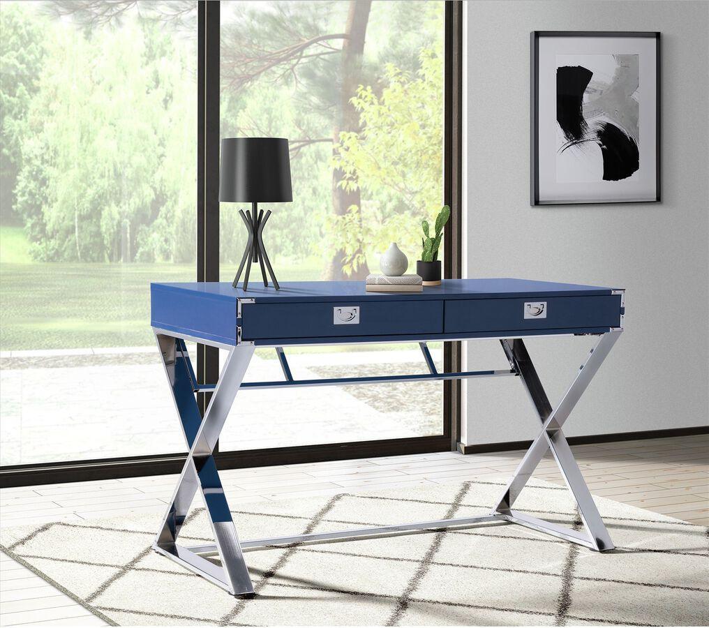 Elements Desks - Estelle Desk in Glossy Blue