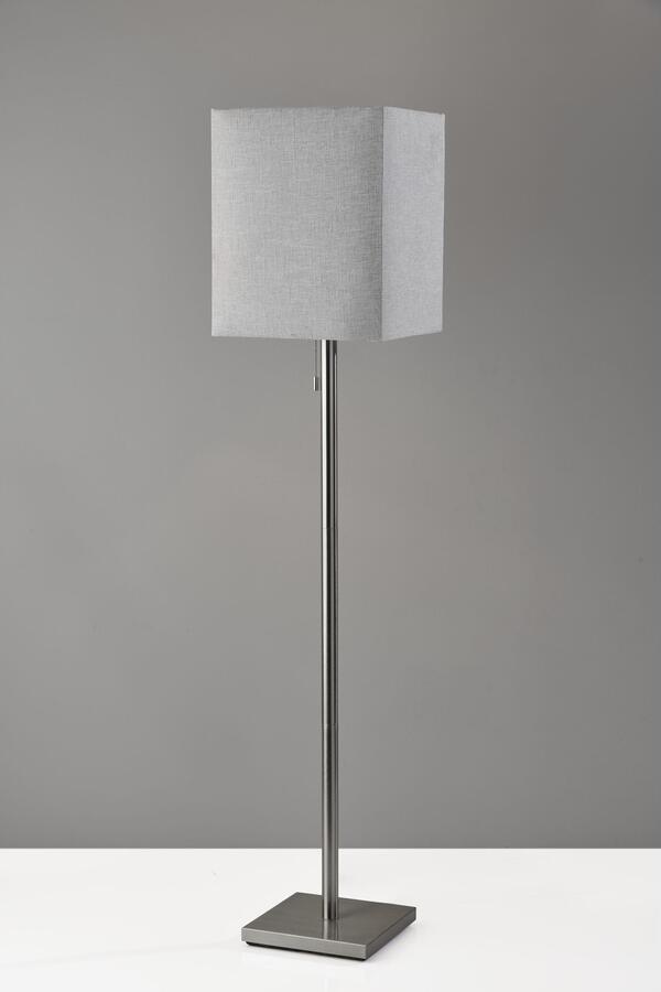 Adesso Floor Lamps - Estelle Floor Lamp- Steel