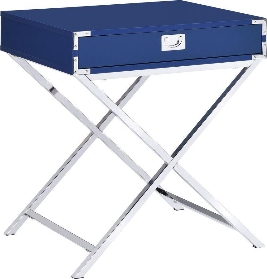 Elements Nightstands & Side Tables - Estelle Nightstand in Glossy Blue