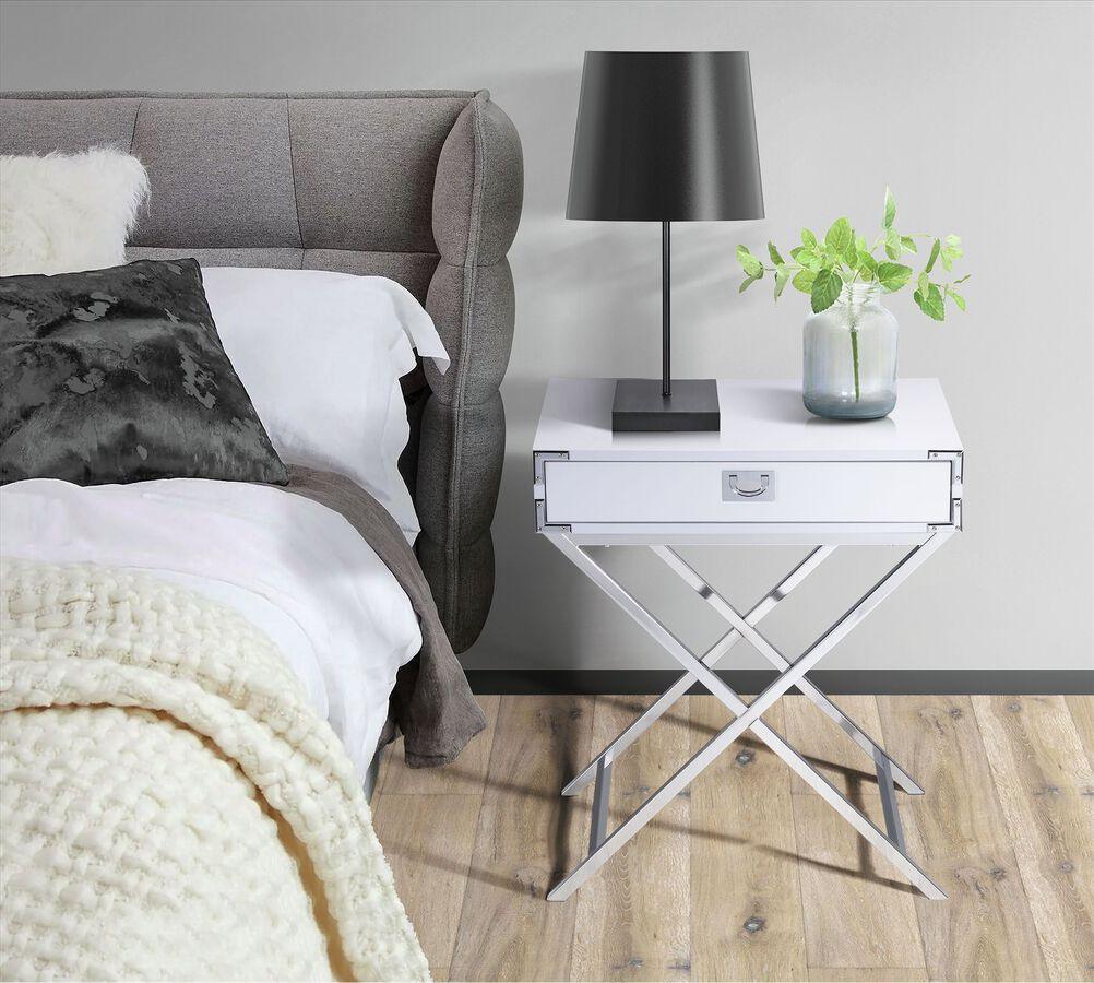 Elements Nightstands & Side Tables - Estelle Nightstand in White