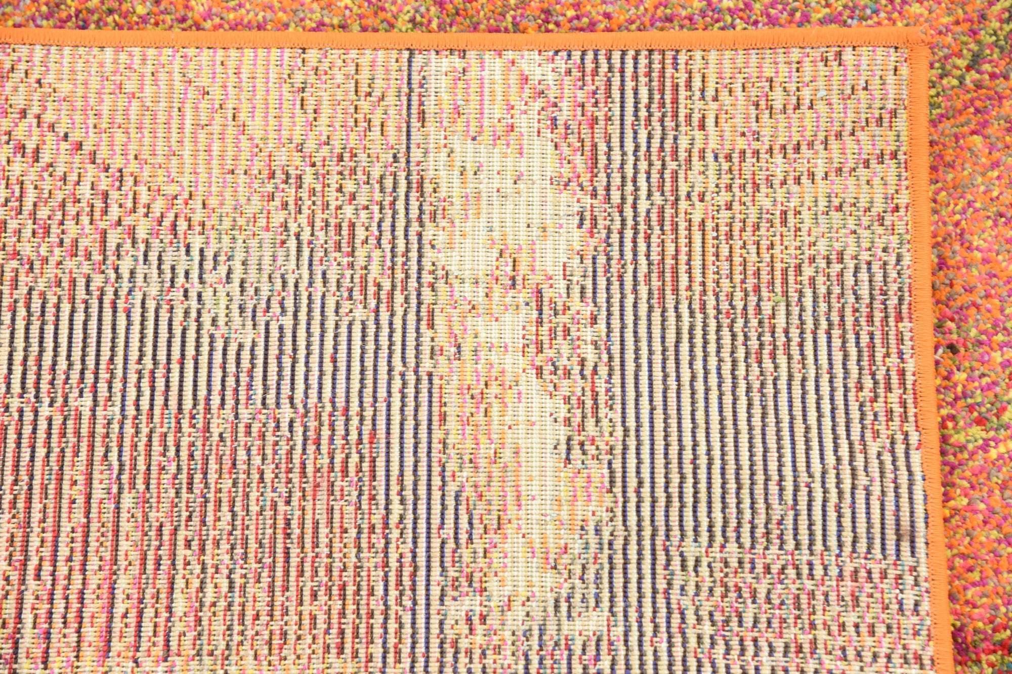 Unique Loom Indoor Rugs - Estrella 5' x 8' Rectangle Rug Orange