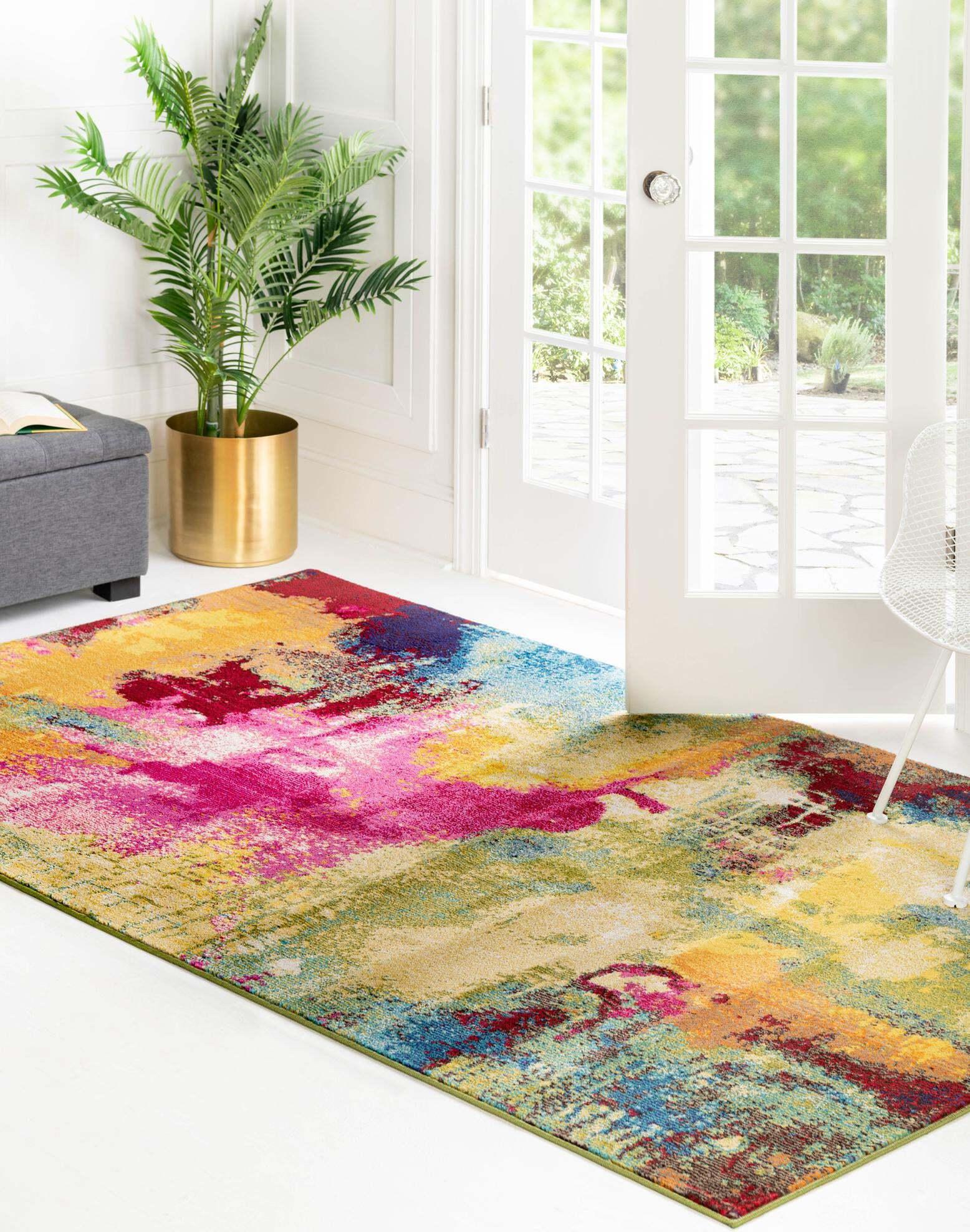 Unique Loom Indoor Rugs - Estrella 7' x 10' Rectangle Rug Multicolor