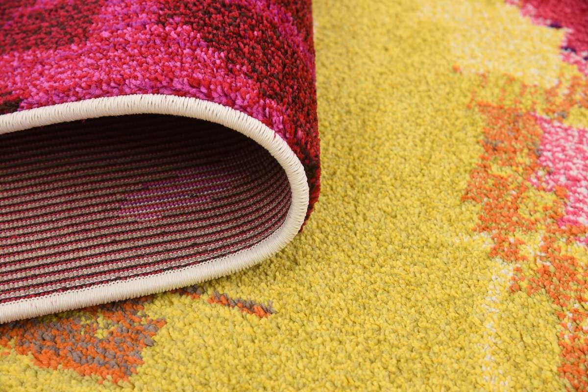 Unique Loom Indoor Rugs - Estrella Abstract Palace Multi & Pink
