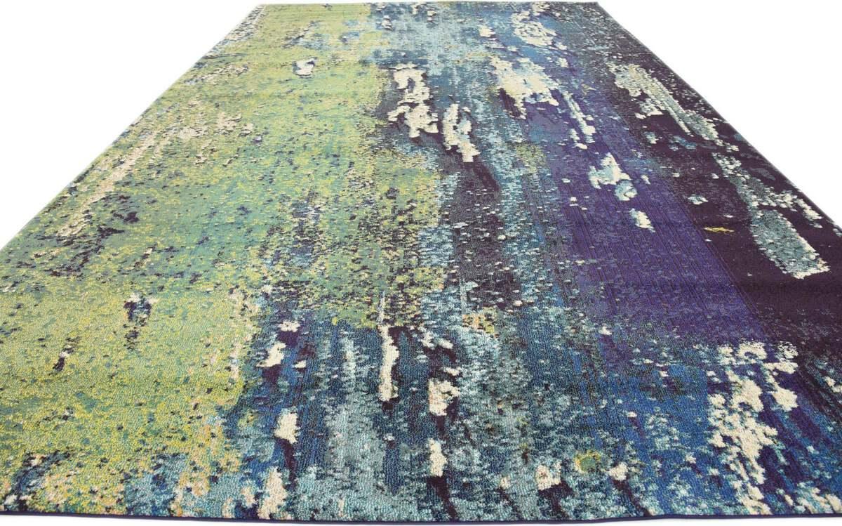 Unique Loom Indoor Rugs - Estrella Coastal Palace Rectangular Rug Navy Blue