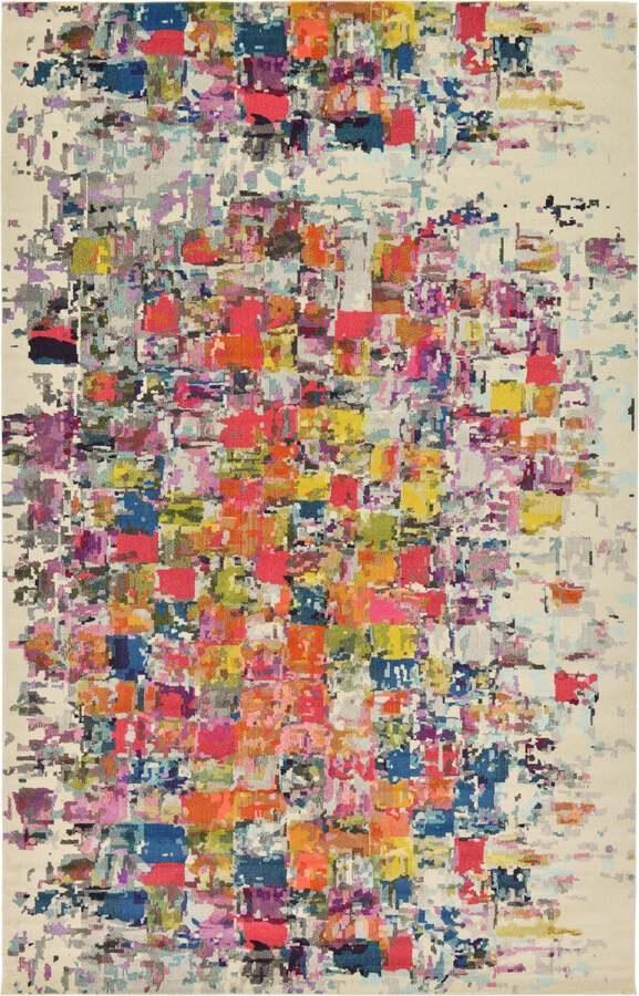 Unique Loom Indoor Rugs - Estrella Contemporary Palace Rectangular Rug Multi