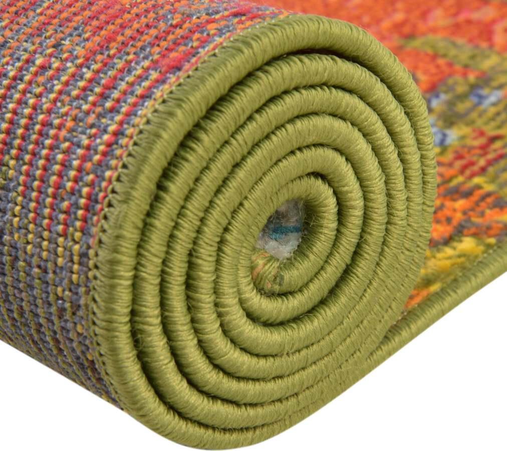 Unique Loom Indoor Rugs - Estrella Floral Palace Multi & Green