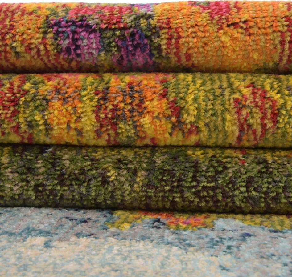 Unique Loom Indoor Rugs - Estrella Floral Palace Multi & Green
