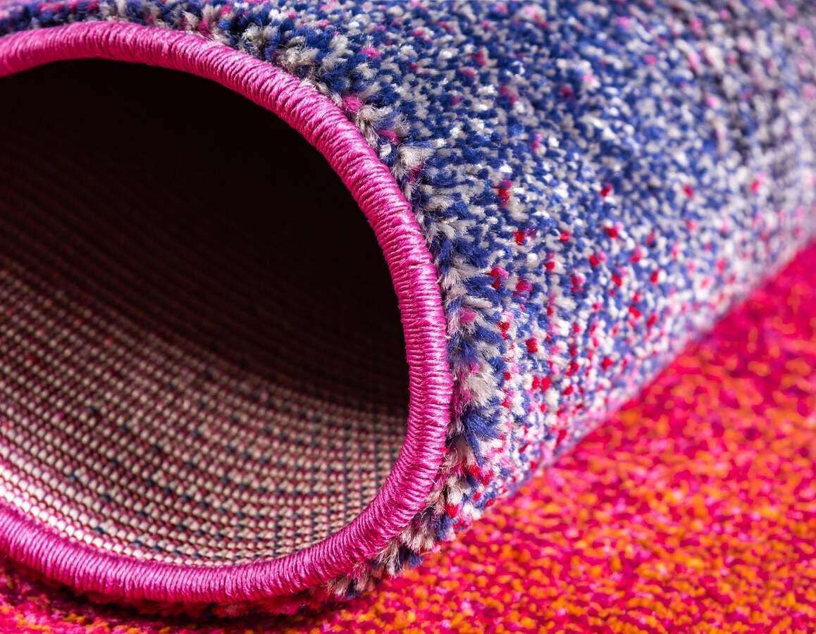 Unique Loom Indoor Rugs - Estrella Gradient Palace Pink & Gold