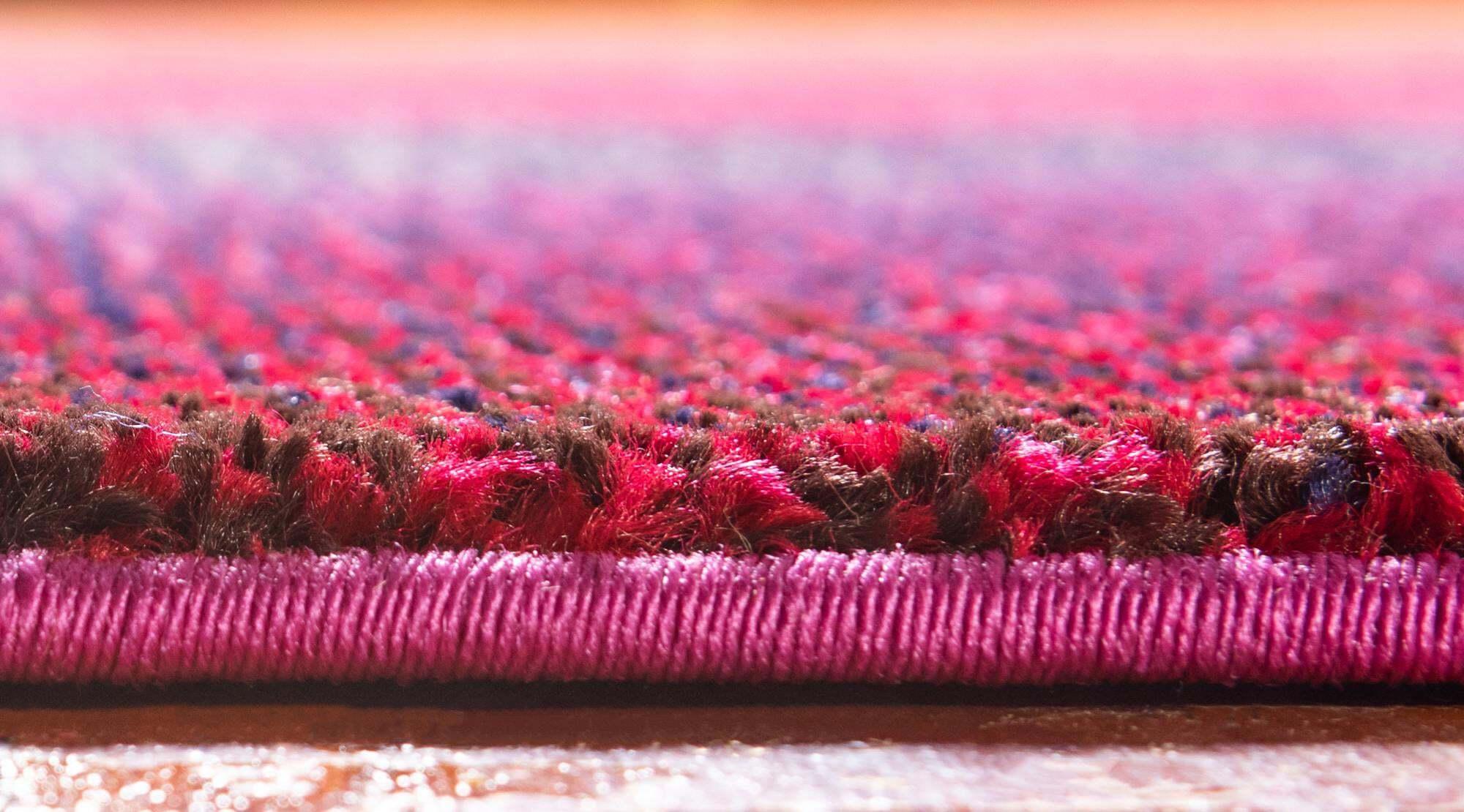 Unique Loom Indoor Rugs - Estrella Gradient Rectangular 9x12 Rug Pink & Gold