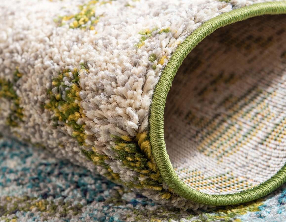 Unique Loom Indoor Rugs - Estrella Modern 10x13 Rectangular Rug Blue