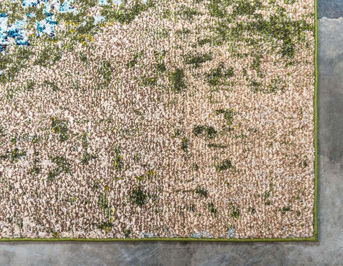 Unique Loom Indoor Rugs - Estrella Modern 10x13 Rectangular Rug Blue