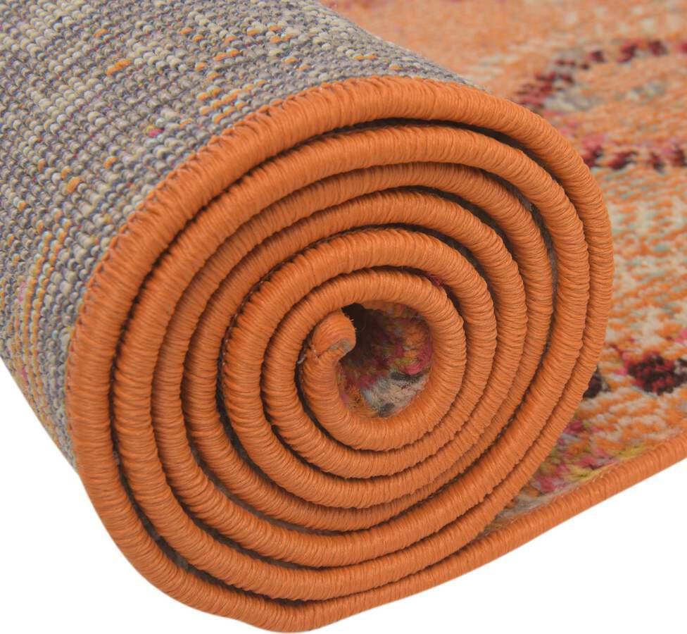Unique Loom Indoor Rugs - Estrella Modern Palace Rectangular Rug Orange