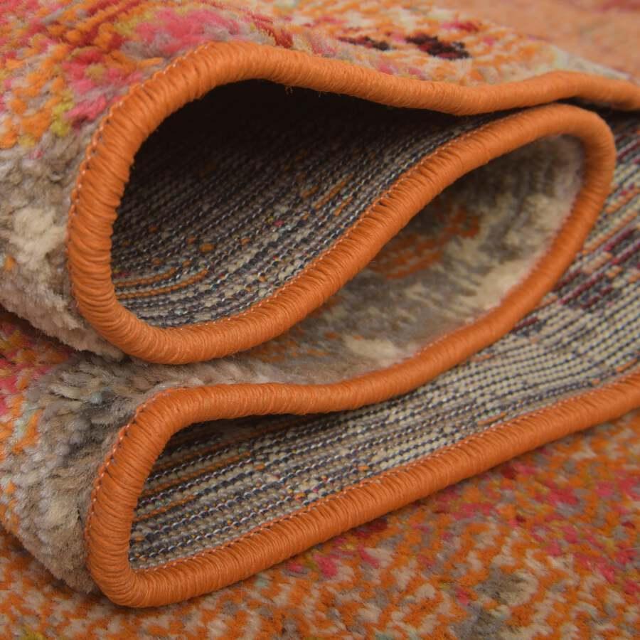 Unique Loom Indoor Rugs - Estrella Modern Palace Rectangular Rug Orange