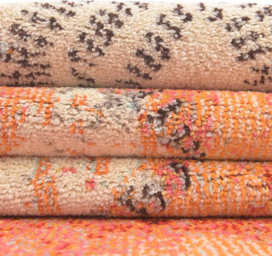 Unique Loom Indoor Rugs - Estrella Modern Palace Rectangular Rug Orange
