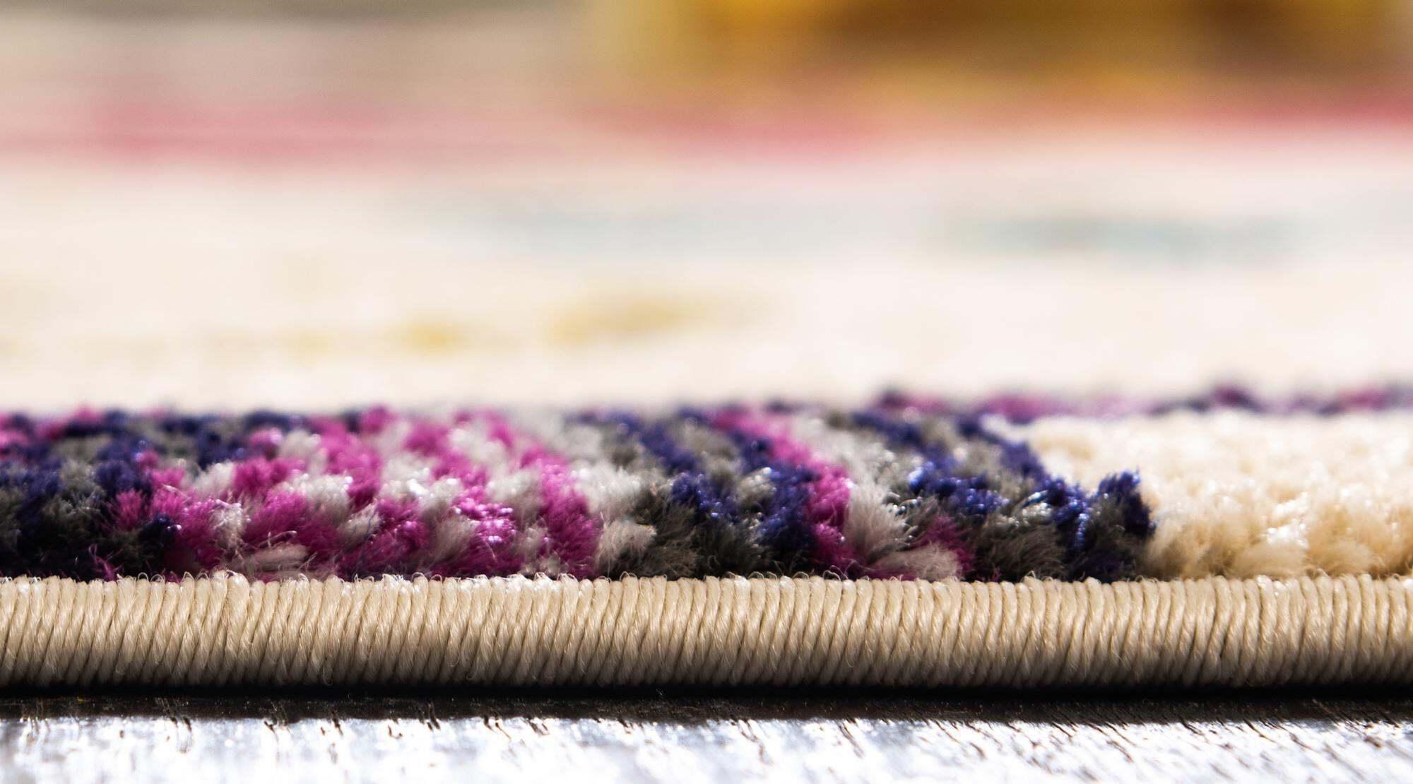 Unique Loom Indoor Rugs - Estrella Paisley 6 Ft Runner Rug Beige & Multicolor