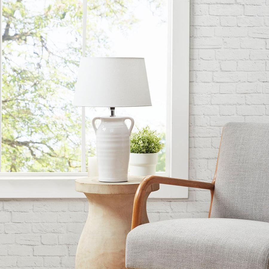 Olliix.com Table Lamps - Everly Ceramic Table Lamp White