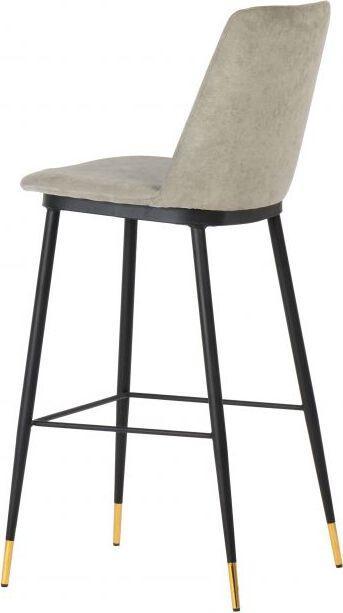 Tov Furniture Barstools - Evora Gray Velvet Counter Stool (Set of 2)