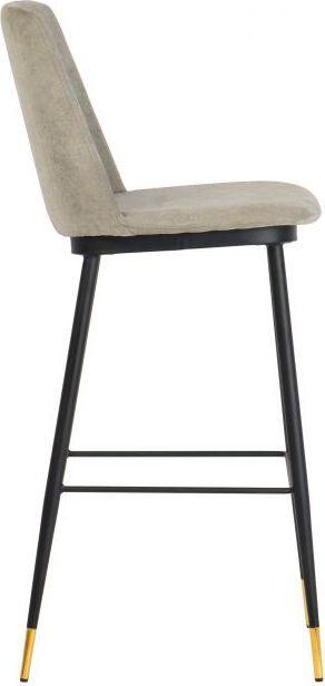 Tov Furniture Barstools - Evora Gray Velvet Counter Stool (Set of 2)