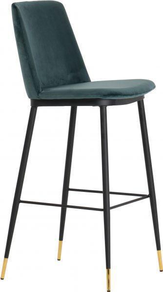 Tov Furniture Barstools - Evora Green Velvet Counter Stool (Set of 2)