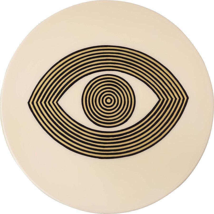 Tov Furniture Side & End Tables - Eye Handpainted Side Table Brass