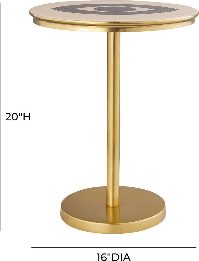 Tov Furniture Side & End Tables - Eye Handpainted Side Table Brass