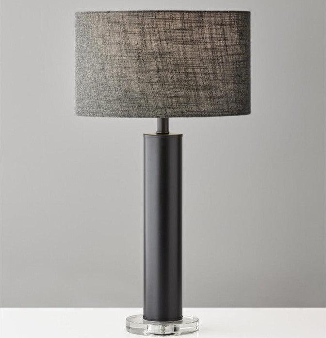 Adesso Table Lamps - Ezra Table Lamp Black & Dark Gray