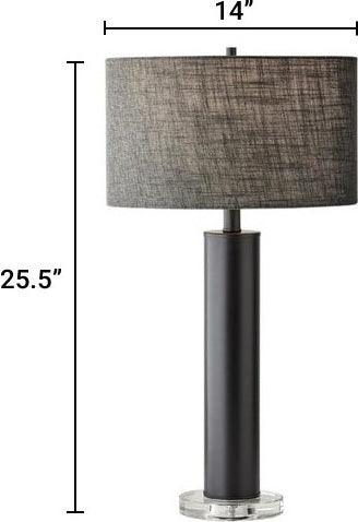 Adesso Table Lamps - Ezra Table Lamp Black & Dark Gray