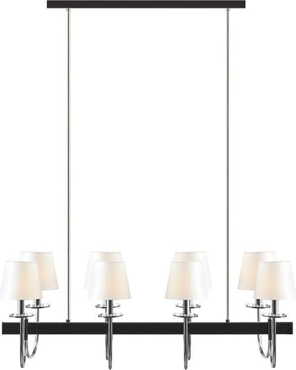 Olliix.com Ceiling Lights - Fairmount 8-Light Traditional Chandelier with Drum Shades