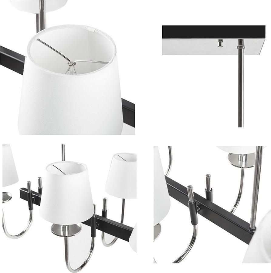 Olliix.com Ceiling Lights - Fairmount 8-Light Traditional Chandelier with Drum Shades