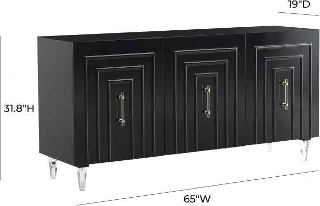 Tov Furniture Buffets & Sideboards - Famke Black Lacquer Buffet