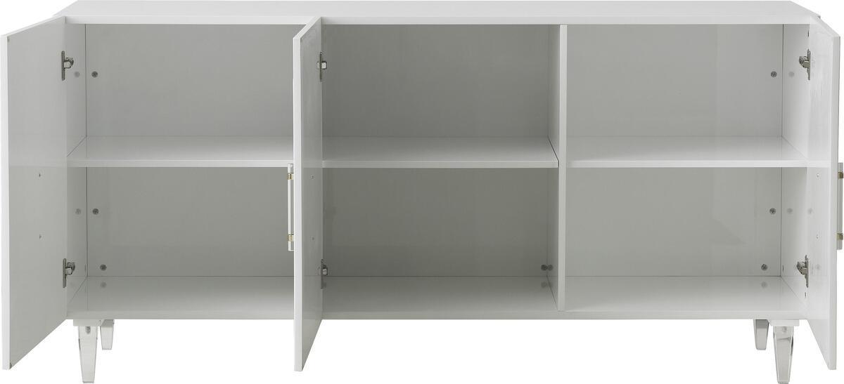 Tov Furniture Buffets & Cabinets - Famke White Lacquer Buffet White