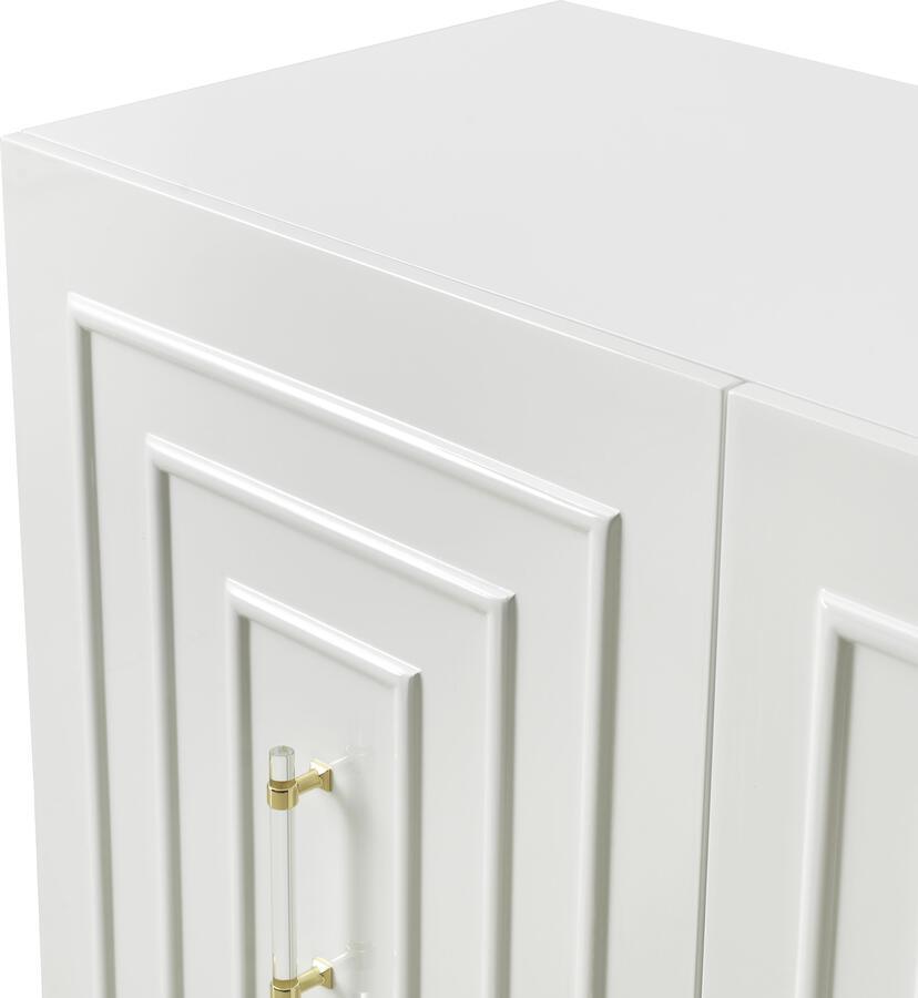 Tov Furniture Buffets & Cabinets - Famke White Lacquer Buffet White