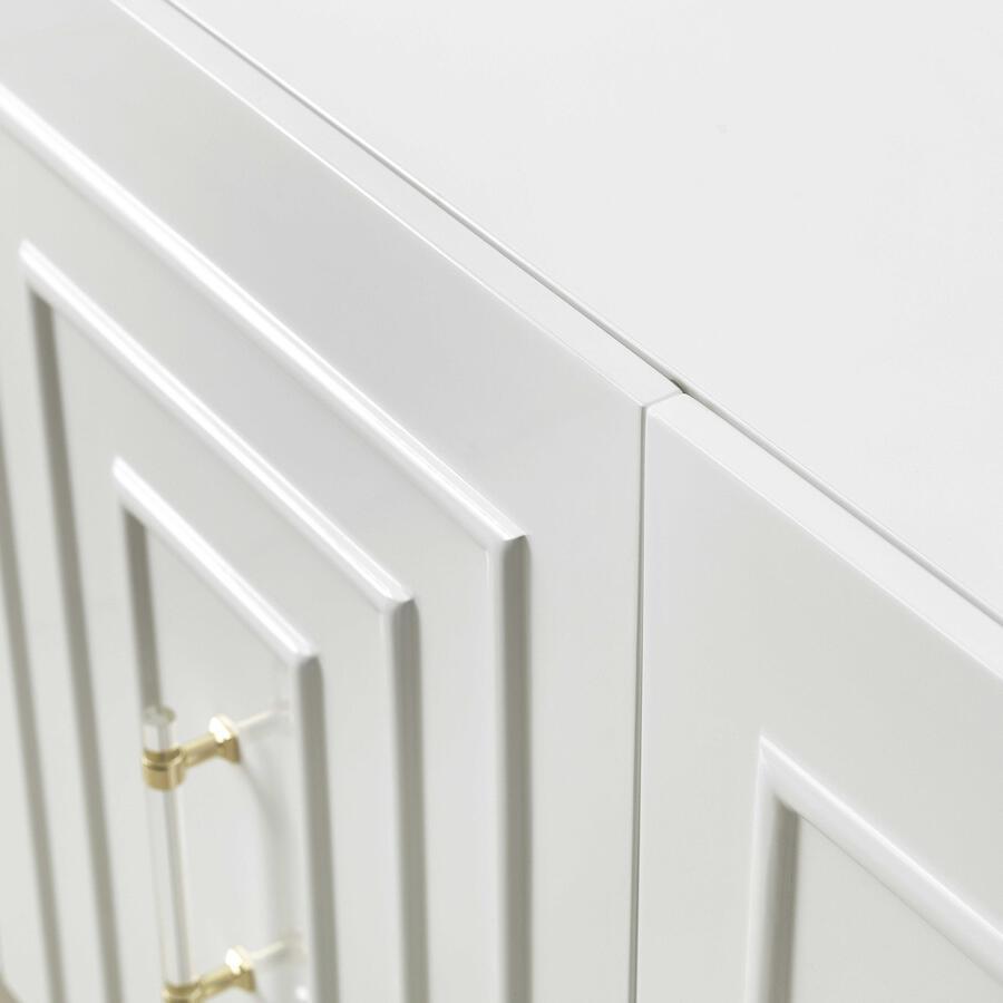 Tov Furniture Buffets & Cabinets - Famke White Lacquer Buffet White