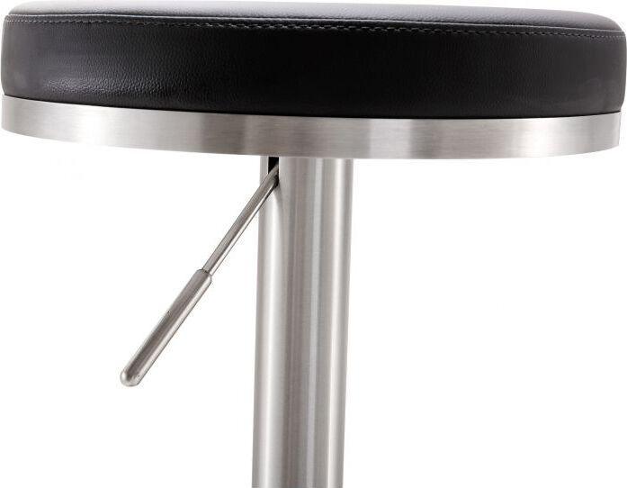 Tov Furniture Barstools - Fano Black Stainless Steel Adjustable Barstool