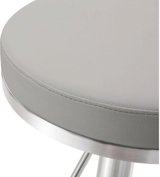Tov Furniture Barstools - Fano Light Gray Stainless Steel Barstool
