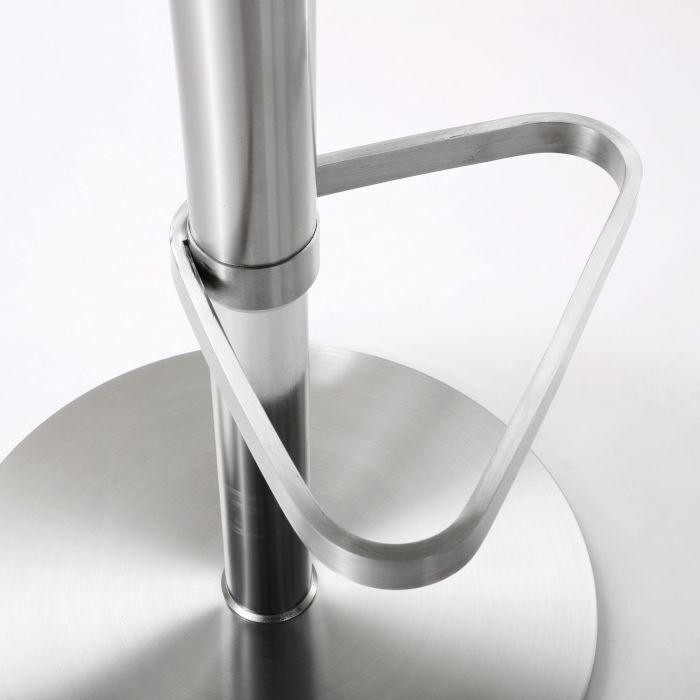 Tov Furniture Barstools - Fano White Stainless Steel Adjustable Barstool