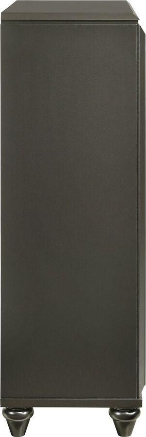 Elements Chest of Drawers - Faris 5-Drawer Chest in Gray