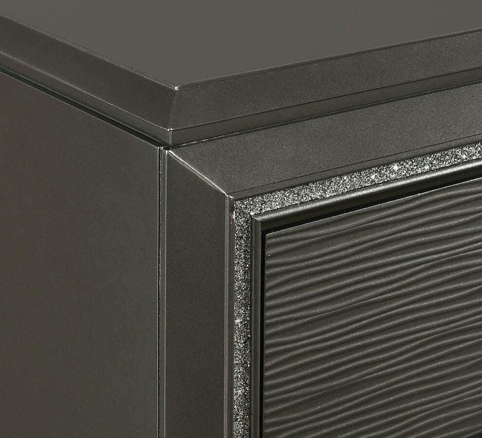 Elements Chest of Drawers - Faris 5-Drawer Chest in Gray