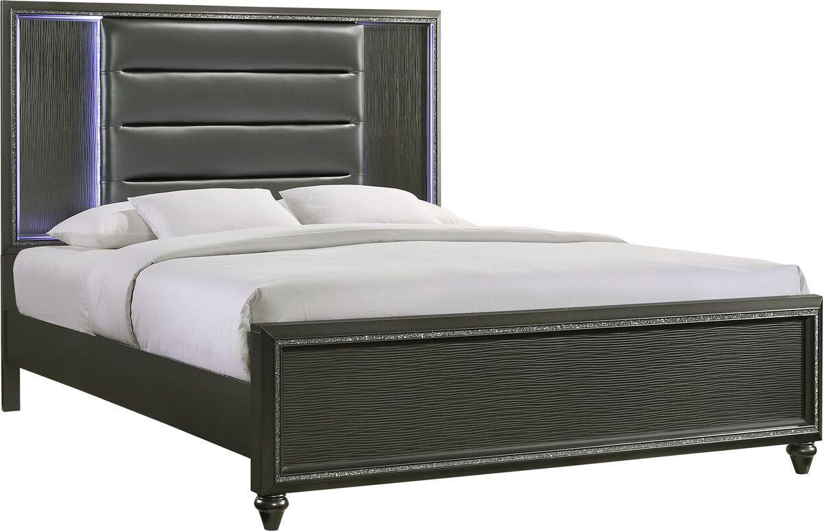 Elements Beds - Faris Queen Panel Bed In Black