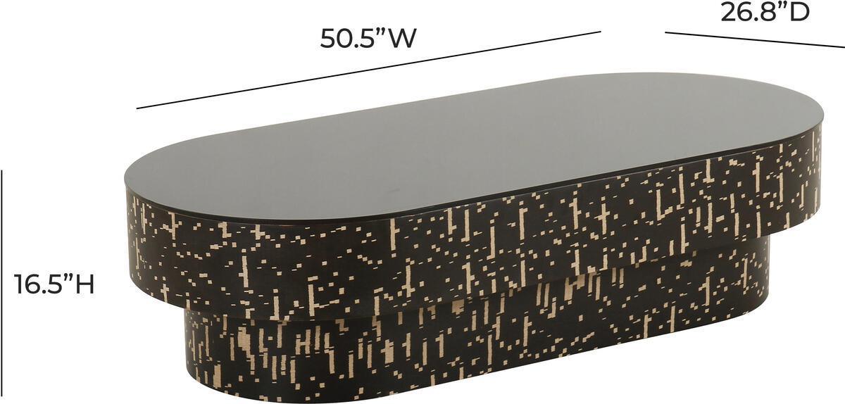 Tov Furniture Coffee Tables - Faye Black Glass Coffee Table