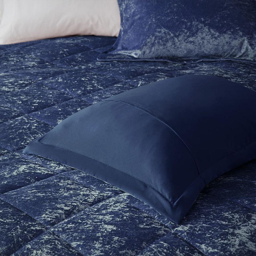 Olliix.com Comforters & Blankets - Felicia Full/Queen Comforter (Set) Navy