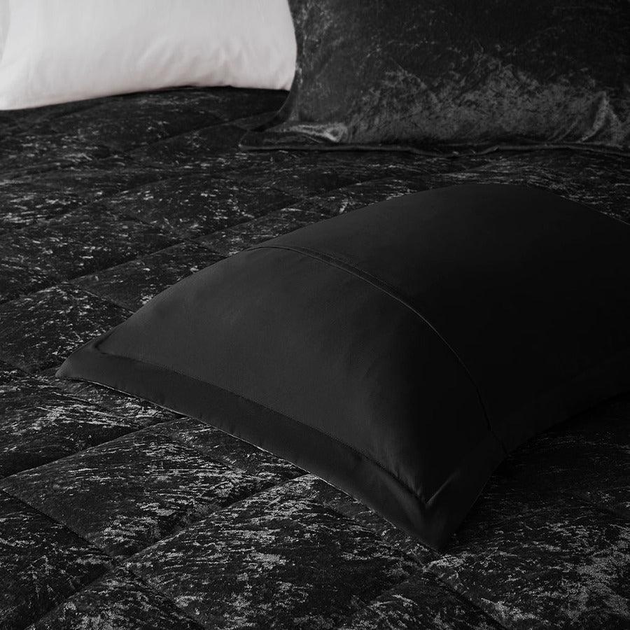 Olliix.com Duvet & Duvet Sets - Felicia Full/Queen Duvet & Duvet Set Black