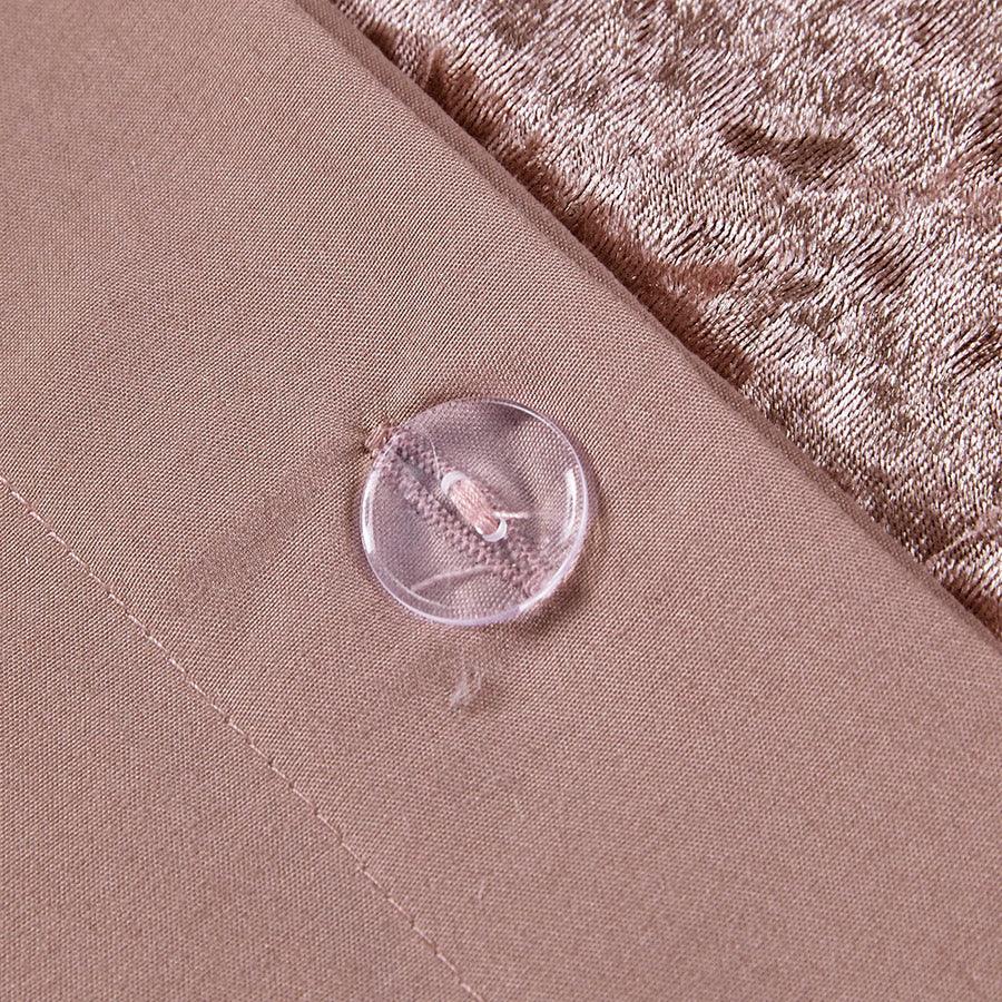 Olliix.com Duvet & Duvet Sets - Felicia Twin/Twin XL Velvet Duvet Cover Set Blush