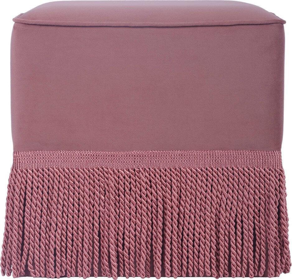 Tov Furniture Ottomans & Stools - Fenn Mauve Velvet Ottoman