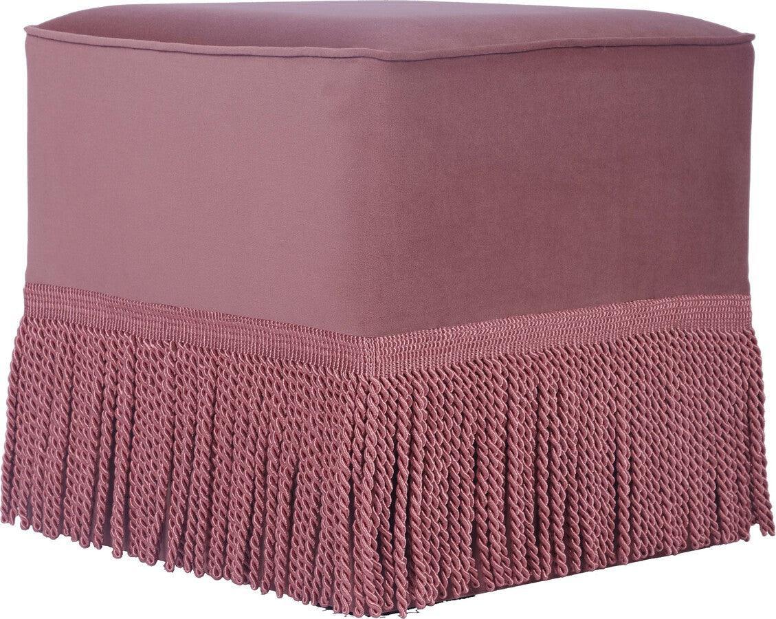 Tov Furniture Ottomans & Stools - Fenn Mauve Velvet Ottoman
