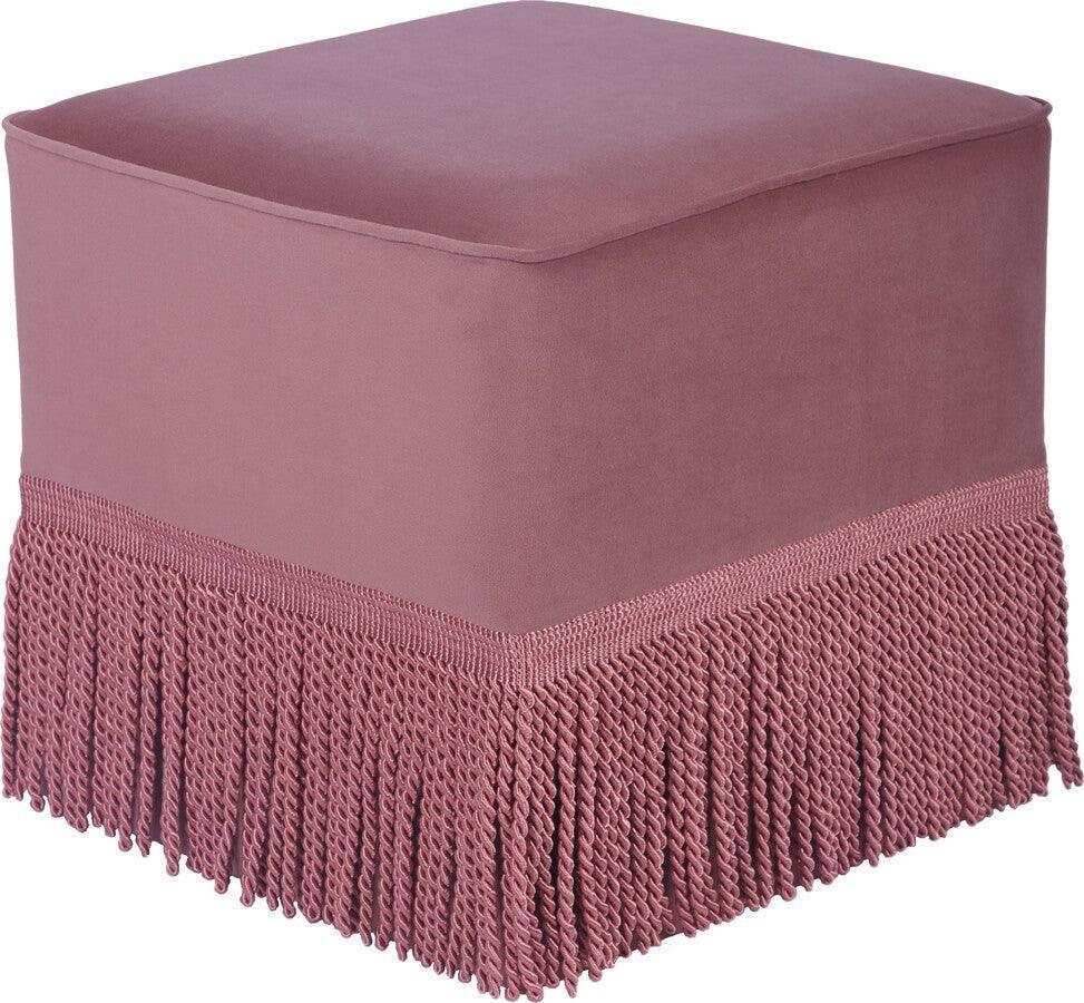 Tov Furniture Ottomans & Stools - Fenn Mauve Velvet Ottoman