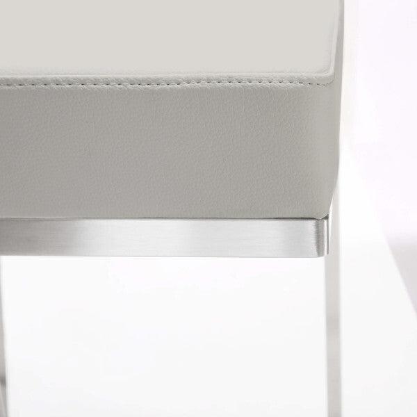 Tov Furniture Barstools - Ferrara Light Gray Stainless Steel Barstool (Set of 2)