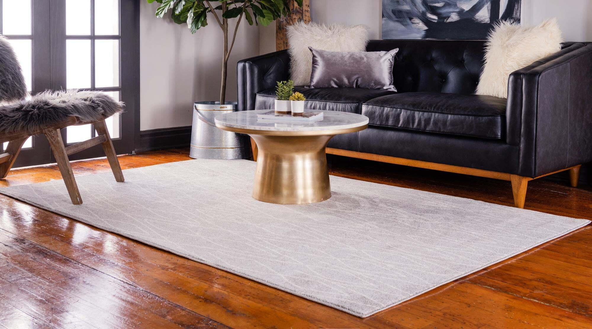 Unique Loom Indoor Rugs - Fez Geometric Rectangular 9x12 Rug Gray & Beige