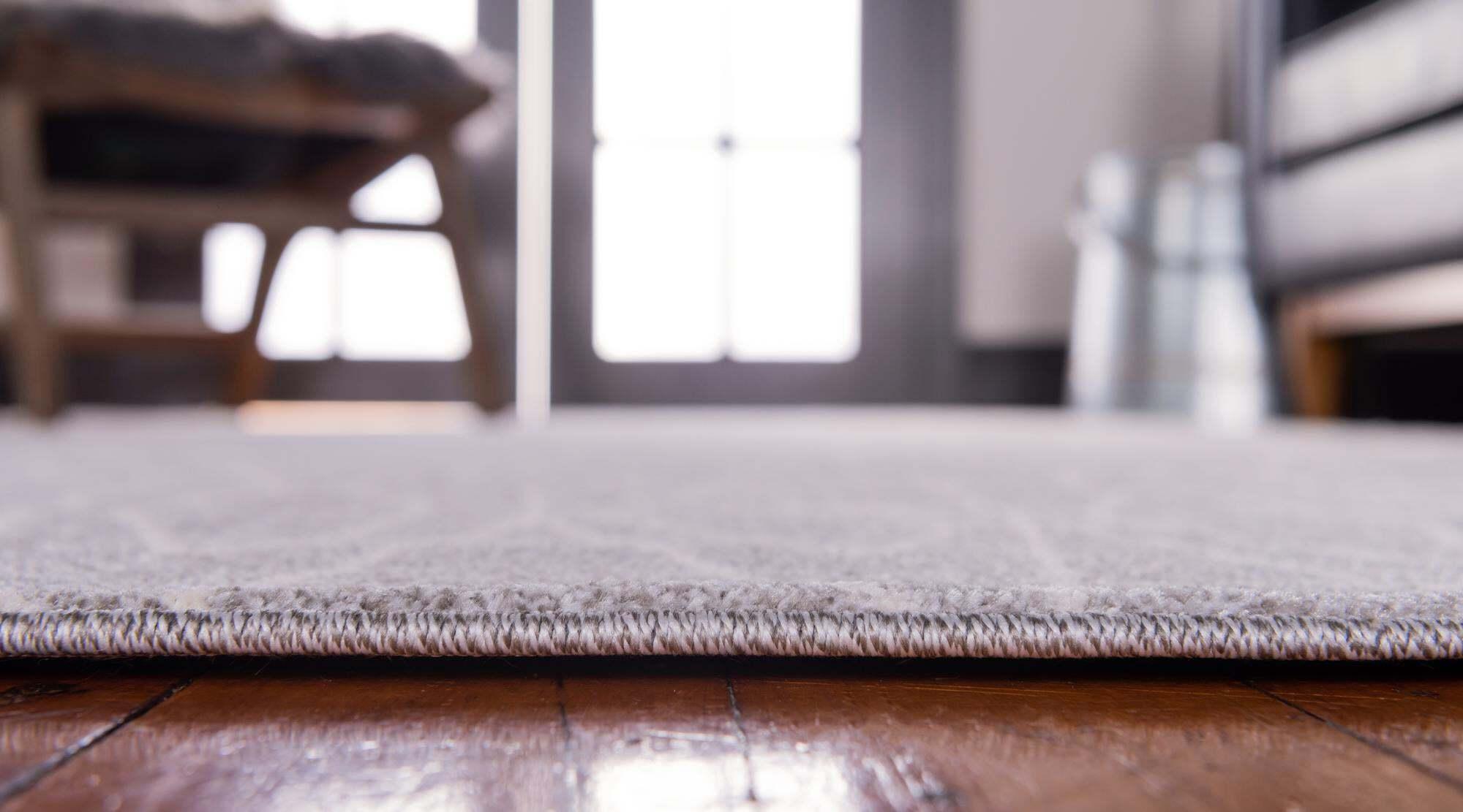 Unique Loom Indoor Rugs - Fez Geometric Rectangular 9x12 Rug Gray & Beige